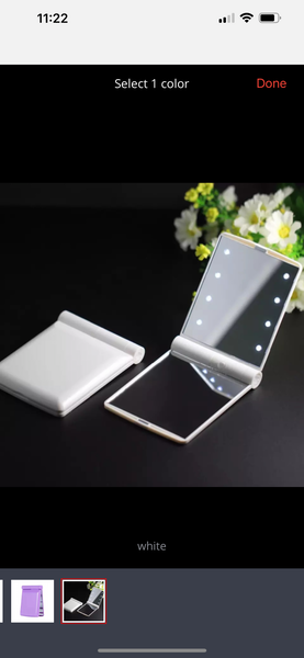 Large Lighted Compact Mirror